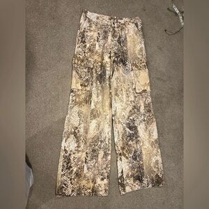 Snake Print Cargo Pants